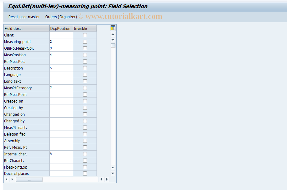 SAP TCode S_ALR_87000057 - IMG Activity: OLI0_OIUQ