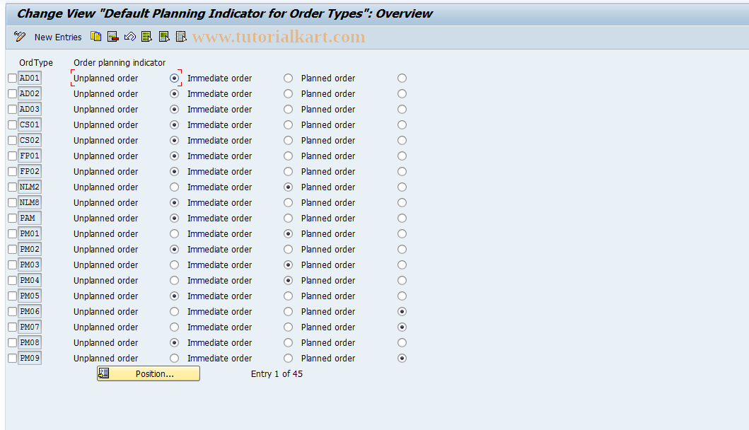 SAP TCode S_ALR_87000075 - IMG Activity: SIMG_CFMENUOLIAOIOS