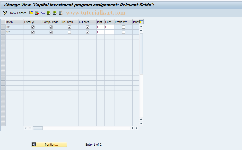 SAP TCode S_ALR_87000080 - IMG Activity: OLIA_V_TPMIM