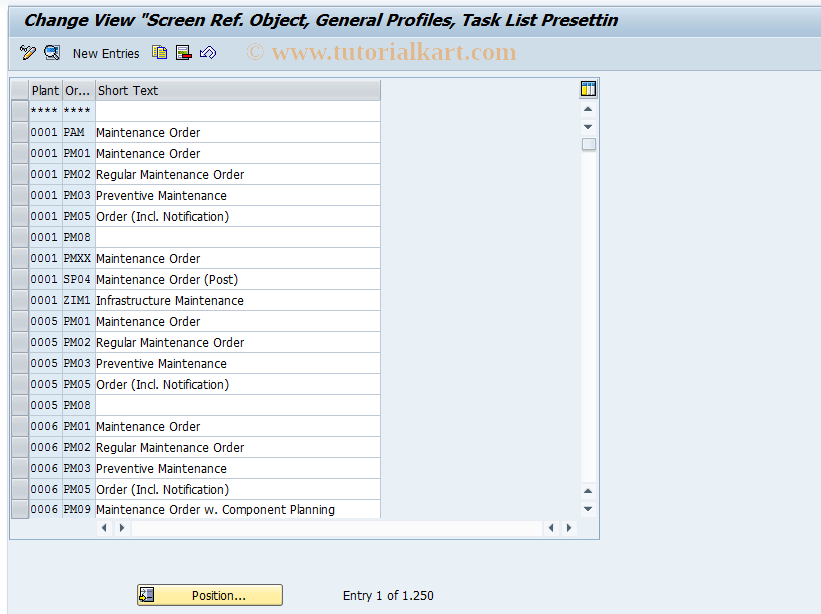 SAP TCode S_ALR_87000090 - IMG Activity: OLIAV_TPMP_A