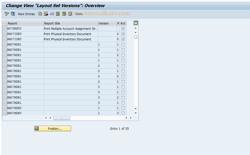 SAP TCode S_ALR_87000096 - IMG Activity: SIMG_CFMENUOLMBOMBU