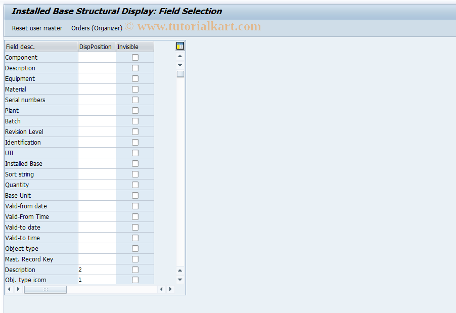 SAP TCode S_ALR_87000121 - IMG Activity: OLI0_OIWQ