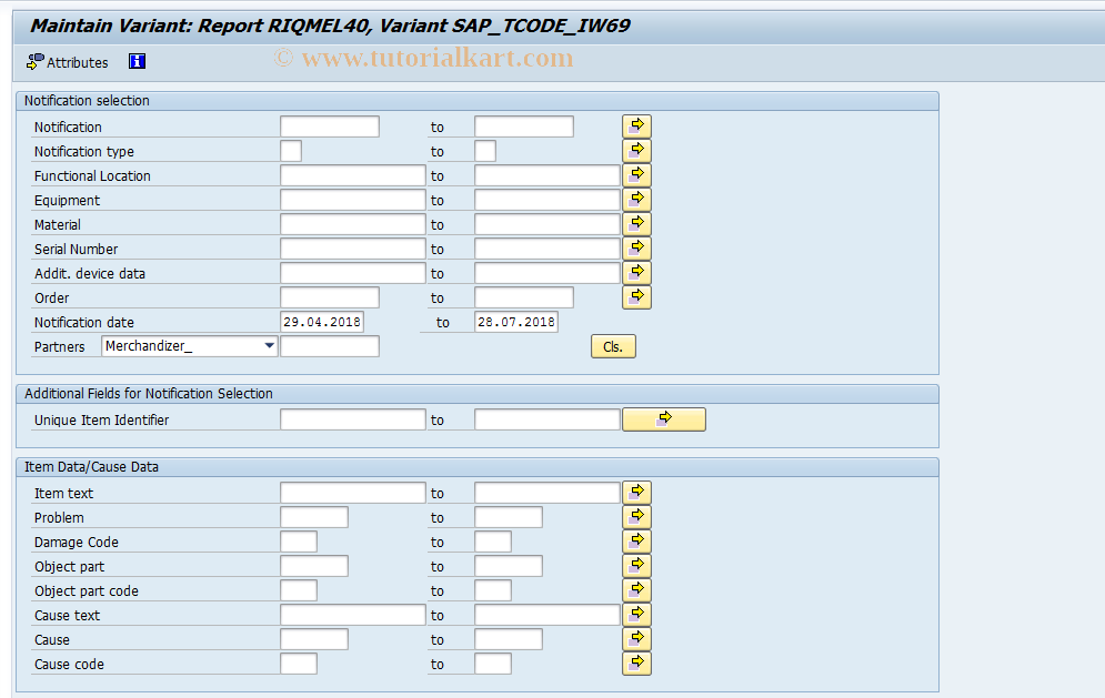 SAP TCode S_ALR_87000140 - IMG Activity: OLIAOIYZ