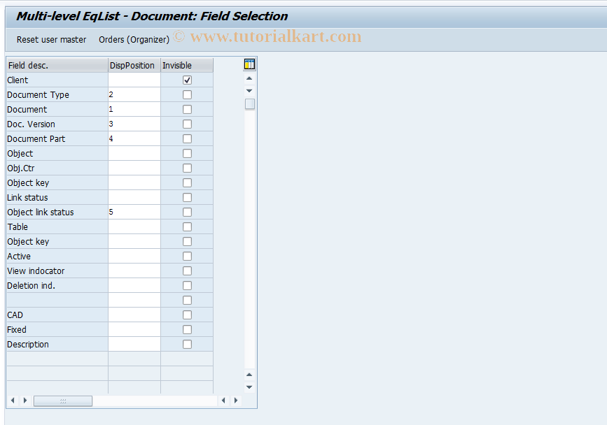 SAP TCode S_ALR_87000153 - IMG Activity: SIMG_CFMENUOLI0OIXK