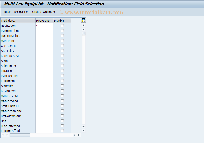 SAP TCode S_ALR_87000172 - IMG Activity: SIMG_CFMENUOLI0OIXG