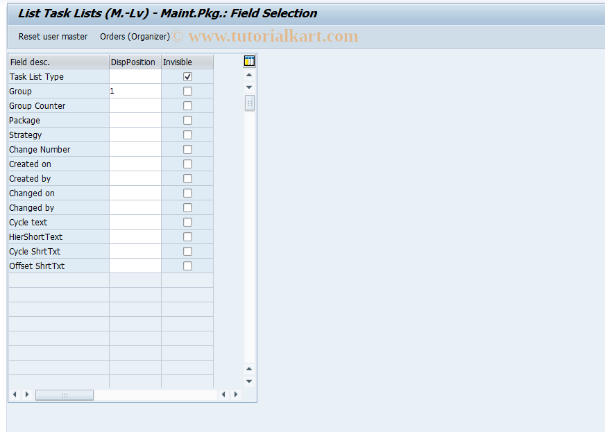 SAP TCode S_ALR_87000174 - IMG Activity: OLIP_OIRZ