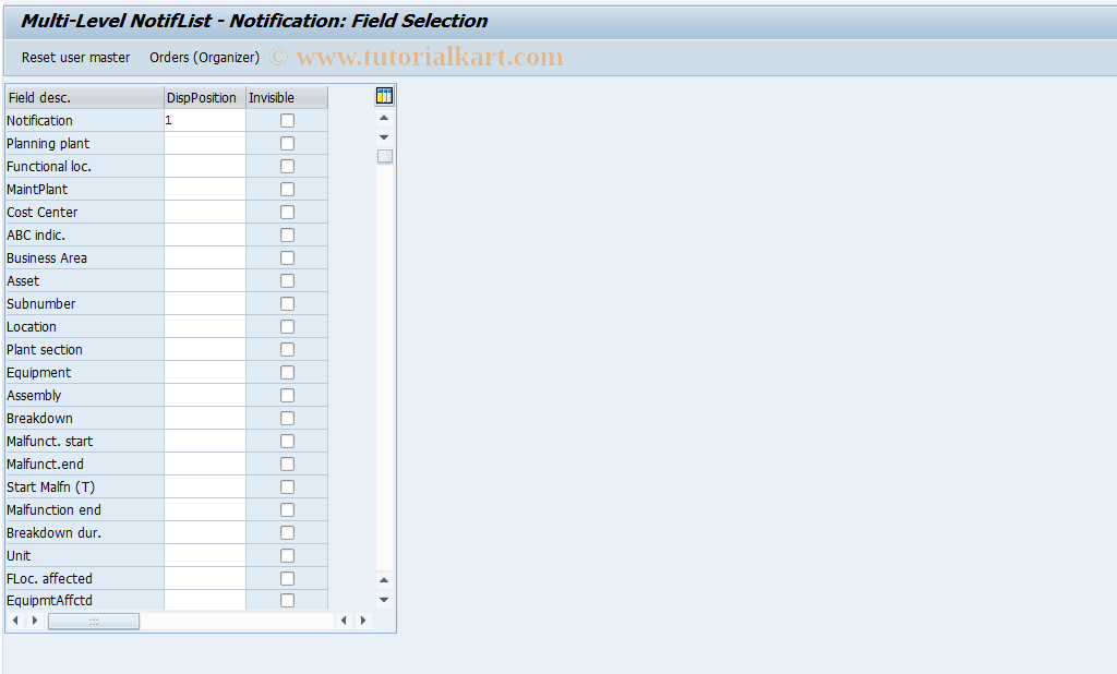 SAP TCode S_ALR_87000216 - IMG Activity: SIMG_CFMENUOLIAOIXM