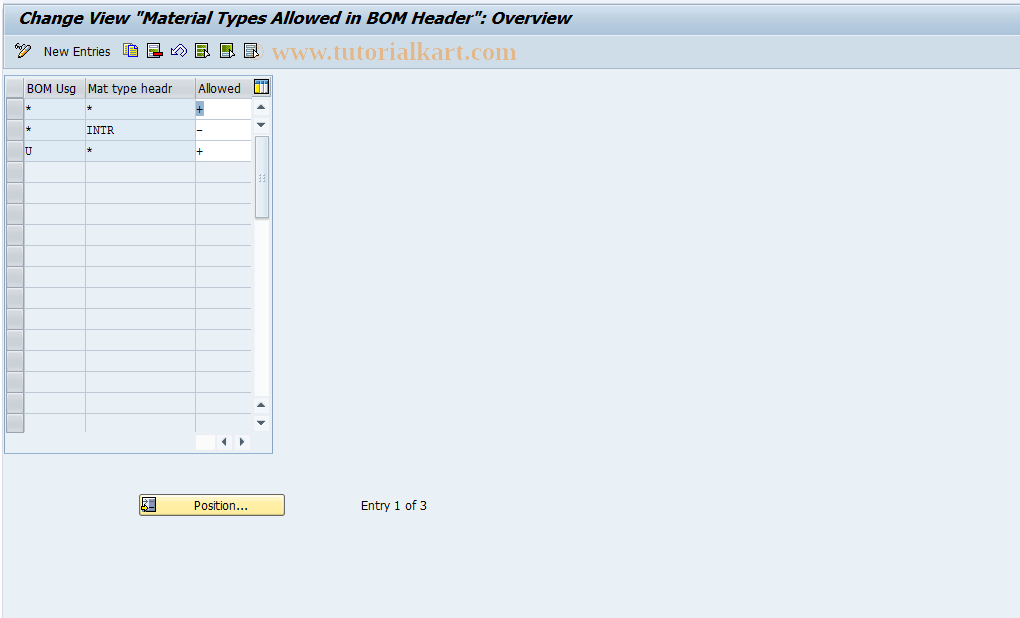 SAP TCode S_ALR_87000226 - IMG Activity: SIMG_CFMENUOLI0OICG