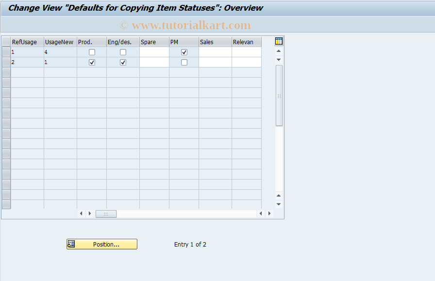 SAP TCode S_ALR_87000231 - IMG Activity: SIMG_CFMENUOLI0OICF