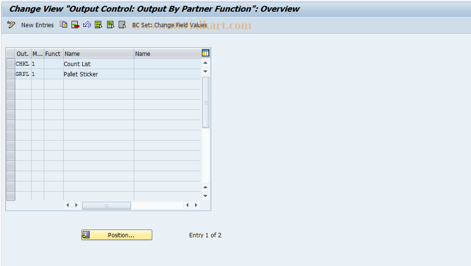 SAP TCode S_ALR_87000232 - IMG Activity: SIMG_CMMENUOLMBGWE06