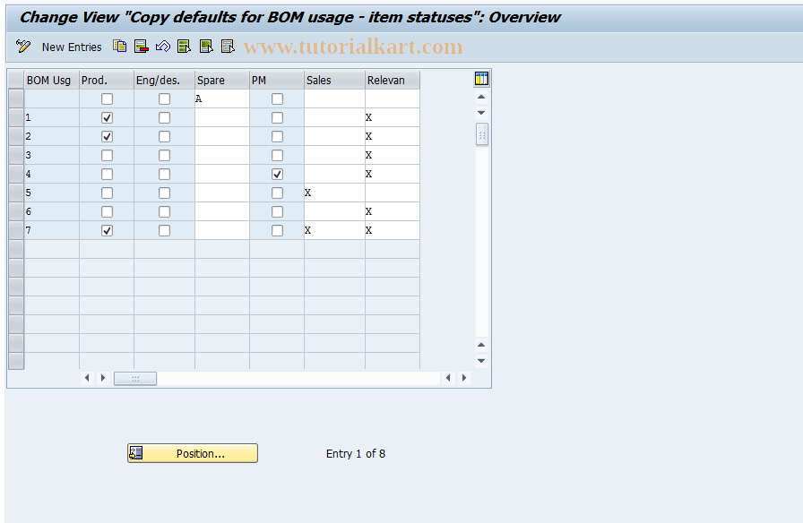 SAP TCode S_ALR_87000236 - IMG Activity: SIMG_CFMENUOLI0OICE