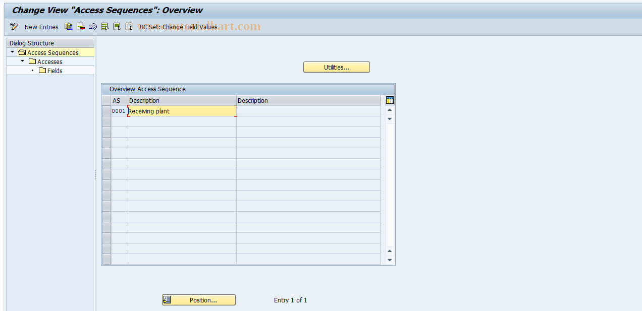 SAP TCode S_ALR_87000237 - IMG Activity: SIMG_CMMENUOLMBGWE05