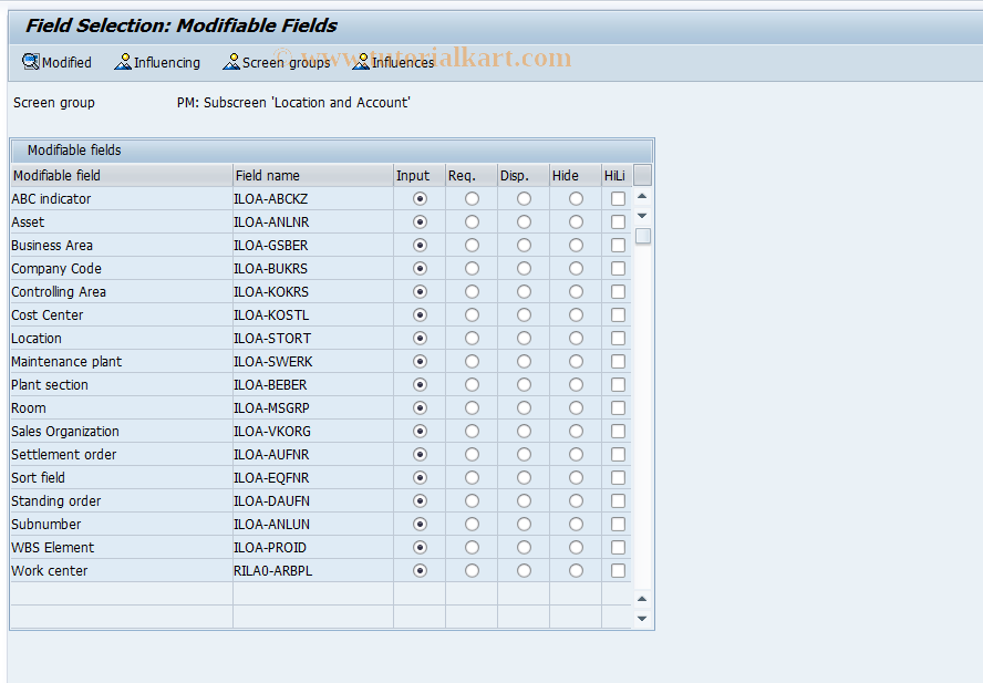 SAP TCode S_ALR_87000240 - IMG Activity: OLIAOIAN