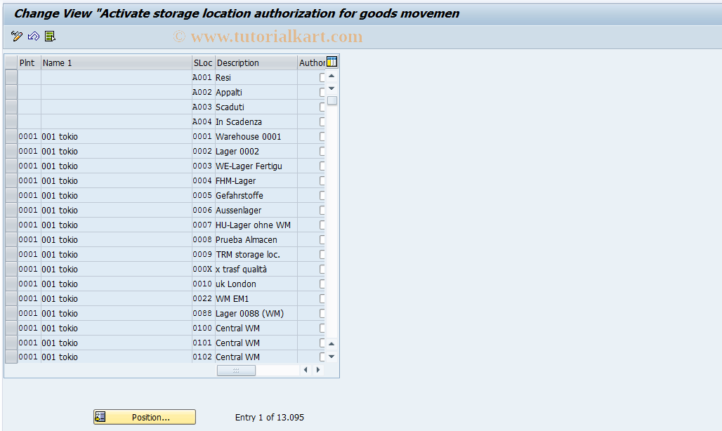 SAP TCode S_ALR_87000261 - IMG Activity: SIMG_OLMB_001L_B