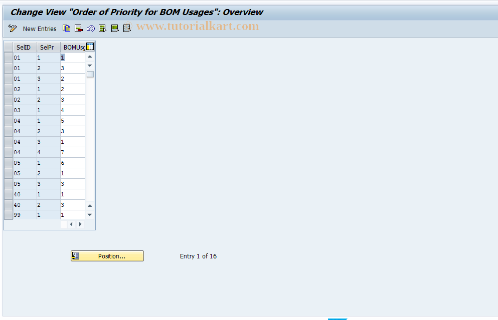 SAP TCode S_ALR_87000270 - IMG Activity: SIMG_CFMENUOLI0OICJ