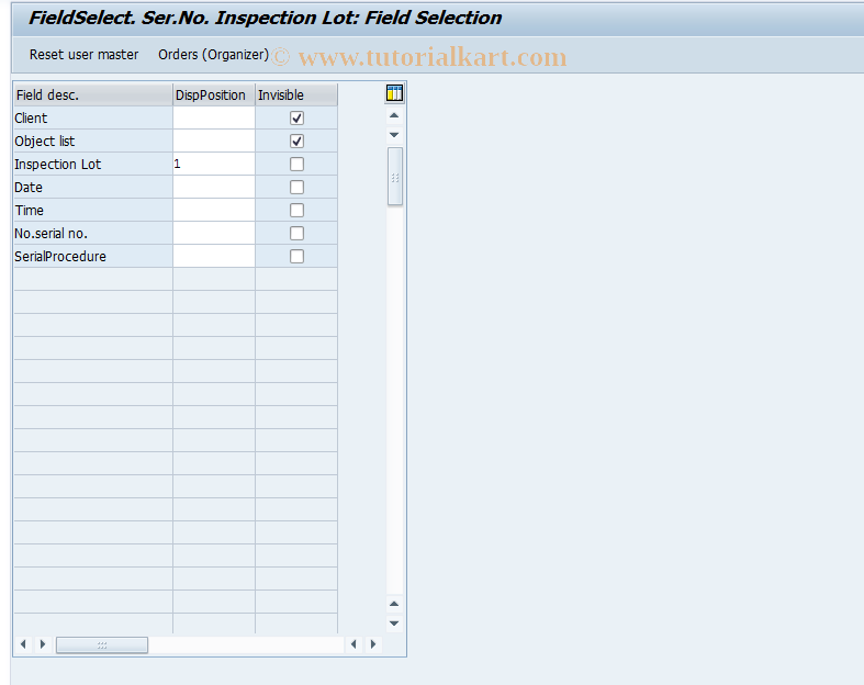 SAP TCode S_ALR_87000284 - IMG Activity: OLI0OIRO