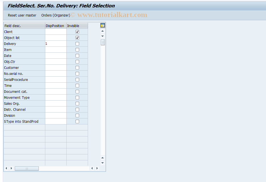 SAP TCode S_ALR_87000289 - IMG Activity: OLI0OIRN