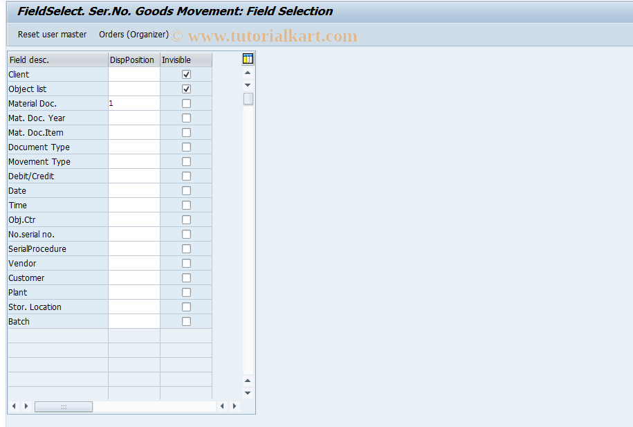 SAP TCode S_ALR_87000294 - IMG Activity: OLI0OIRM