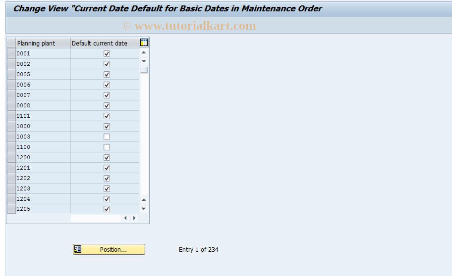 SAP TCode S_ALR_87000302 - IMG Activity: SIMG_CFMENUOLIAOIO8