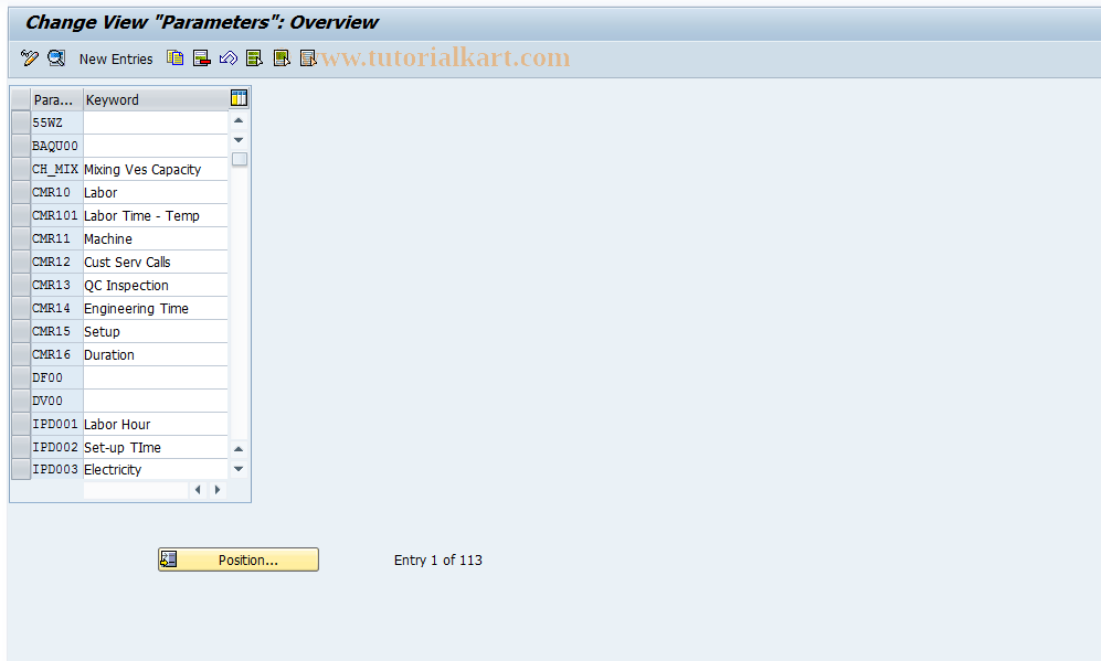 SAP TCode S_ALR_87000306 - IMG Activity: OLIP_OP7B