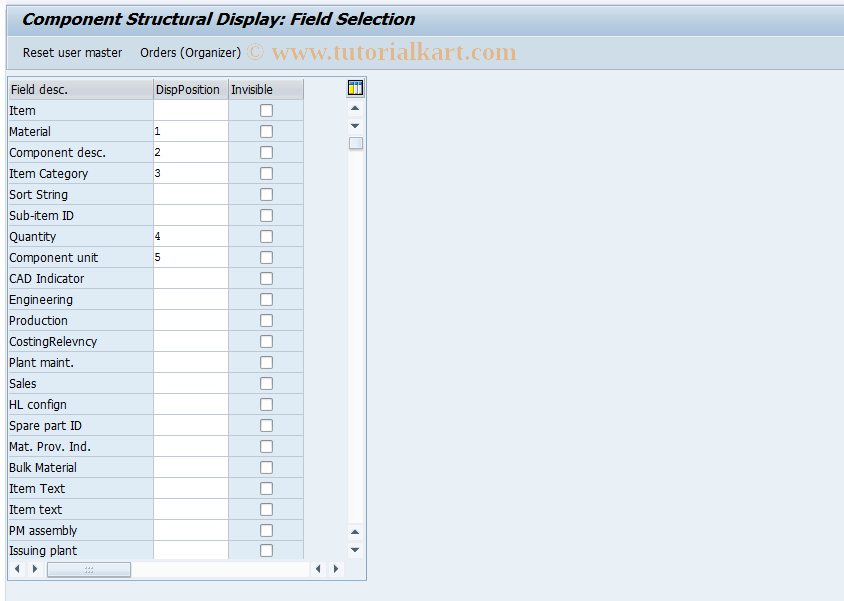 SAP TCode S_ALR_87000327 - IMG Activity: SIMG_CFMENUOLI0OIWM