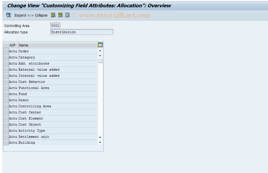 SAP TCode S_ALR_87000330 - IMG Activity: SIMG_0KWMKCAV2