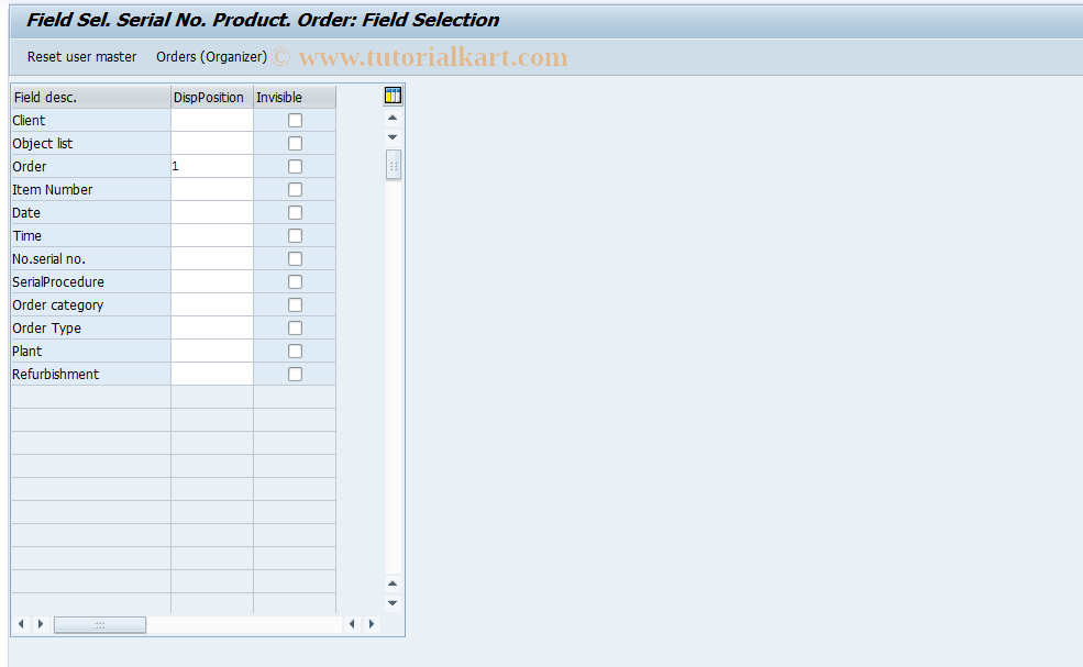 SAP TCode S_ALR_87000349 - IMG Activity: OLI0_OIRE