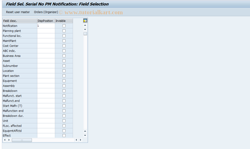 SAP TCode S_ALR_87000356 - IMG Activity: OLI0OIRR