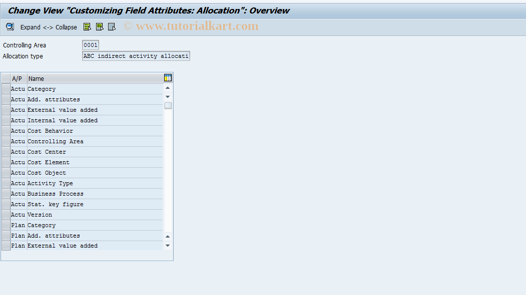 SAP TCode S_ALR_87000369 - IMG Activity: SIMG_CFMENU0KWMKCAM