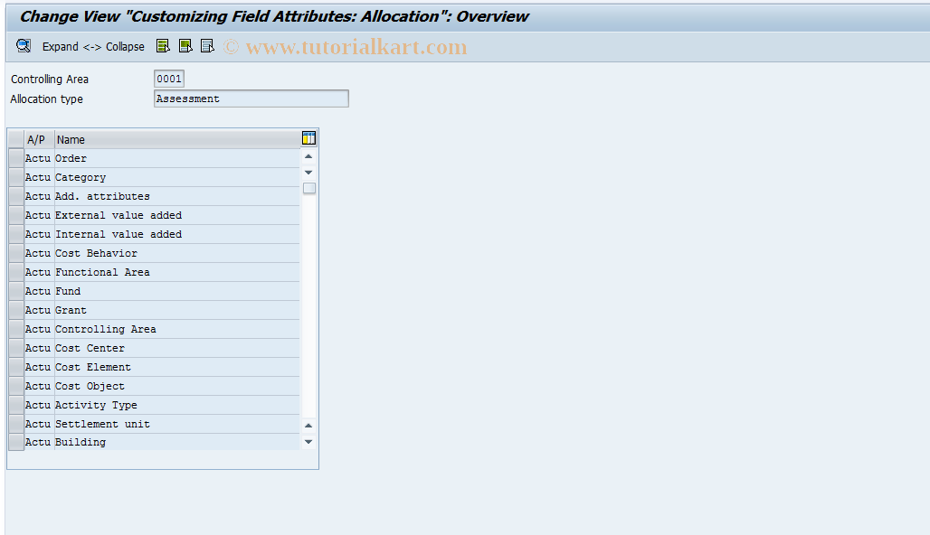 SAP TCode S_ALR_87000501 - IMG Activity: SIMG_CFMENU0KWMKCAB2