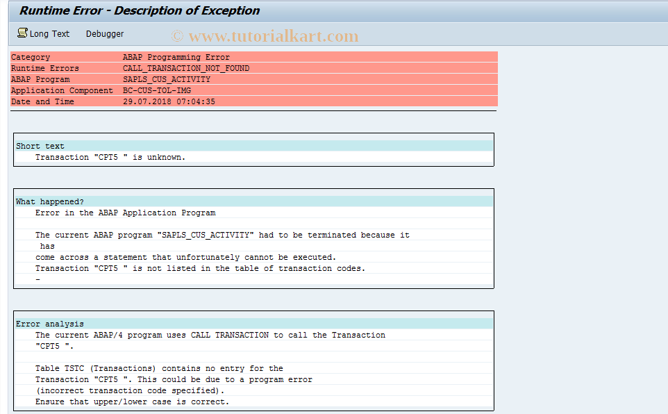 SAP TCode S_ALR_87000506 - IMG Activity: SIMG_CFMENU0KWMSBP