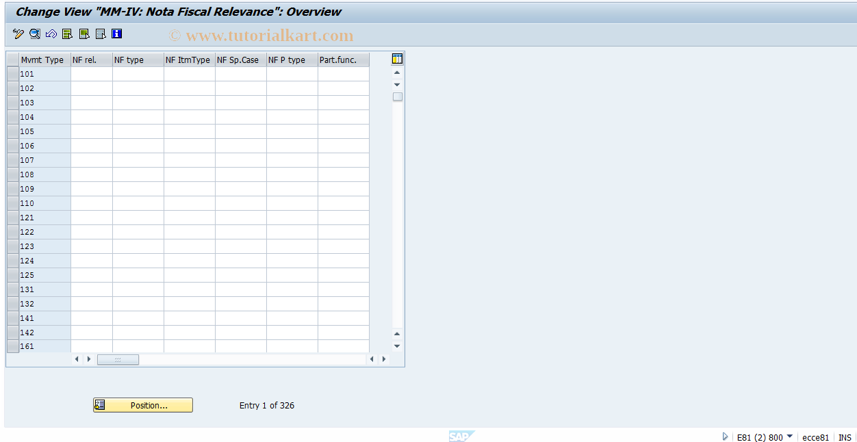 SAP TCode S_ALR_87000508 - IMG Activity: J_1BIM_NF_TYPE