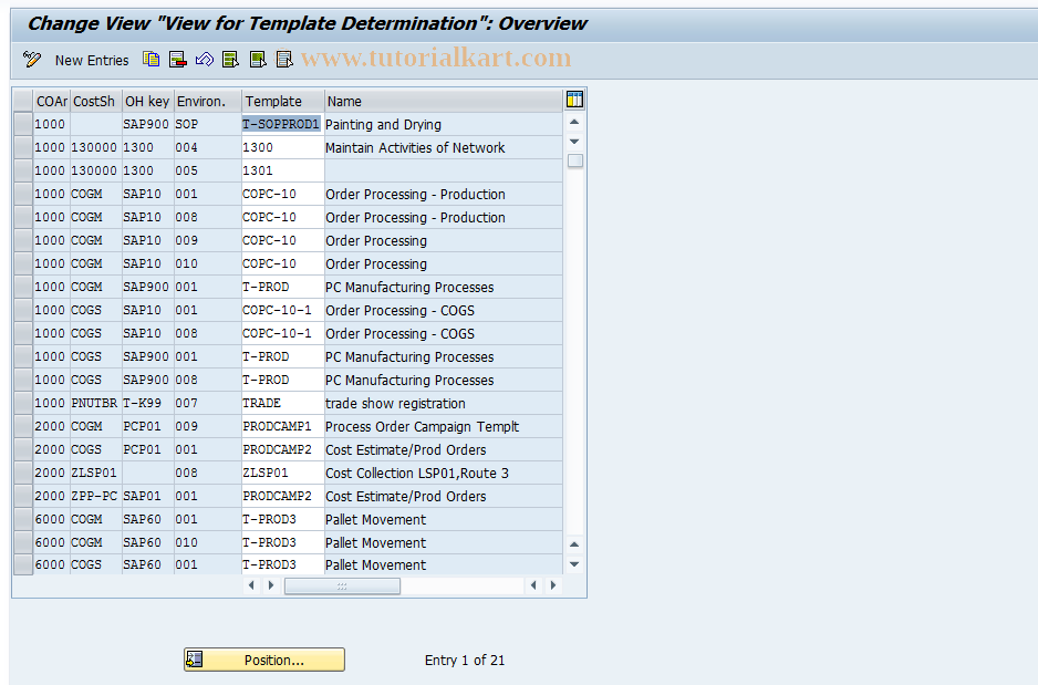 SAP TCode S_ALR_87000564 - IMG Activity: SIMG_0KWMKTPF_ZUORDN