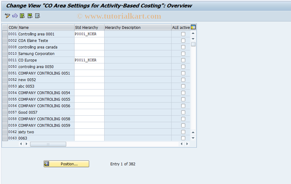 SAP TCode S_ALR_87000566 - IMG Activity: SIMG_CFMENU0KWM0KW1