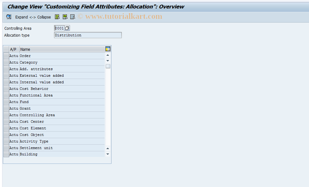 SAP TCode S_ALR_87000571 - IMG Activity: SIMG_0KWMKCAV1