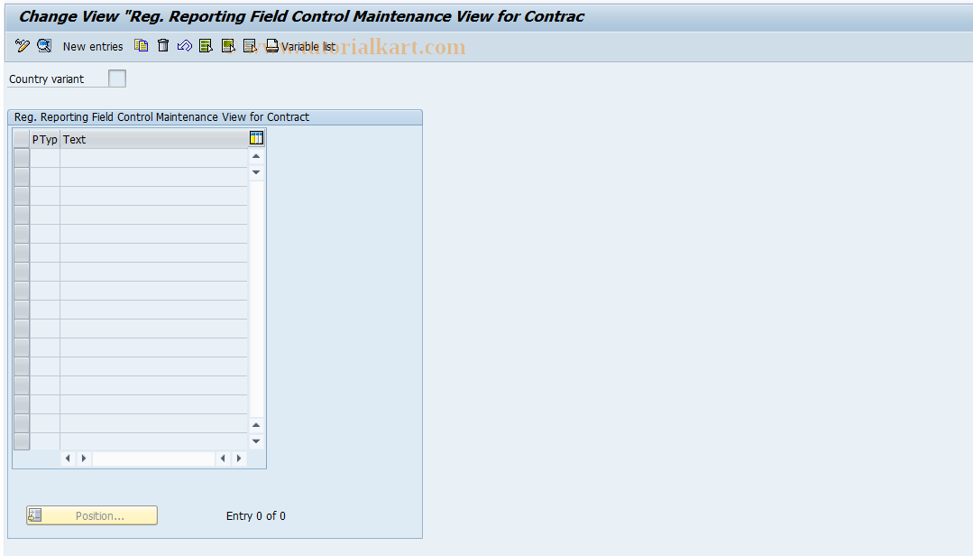 SAP TCode S_ALR_87000602 - IMG Activity: FELDSTEUERUNGVERTRAG