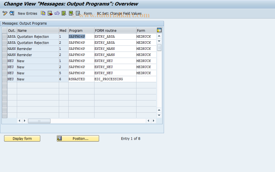 SAP TCode S_ALR_87000625 - IMG Activity: SIMG_CFMENUOLMDOMDA