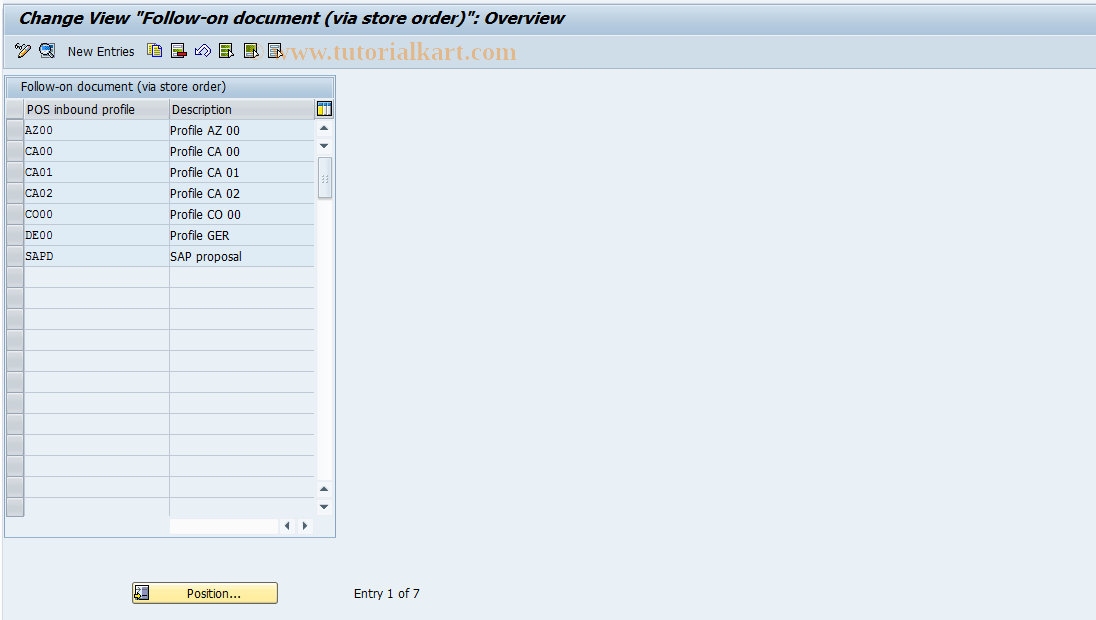 SAP TCode S_ALR_87000634 - IMG Activity: W_DF_LT_0622