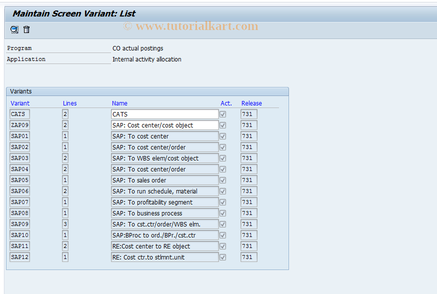 SAP TCode S_ALR_87001029 - IMG Activity: SIMG_CFMENUORKSKBC2