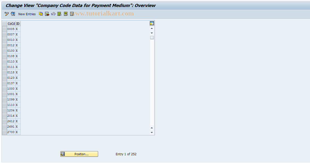 SAP TCode S_ALR_87001336 - IMG Activity: SIMG_CFORFBVT048Y