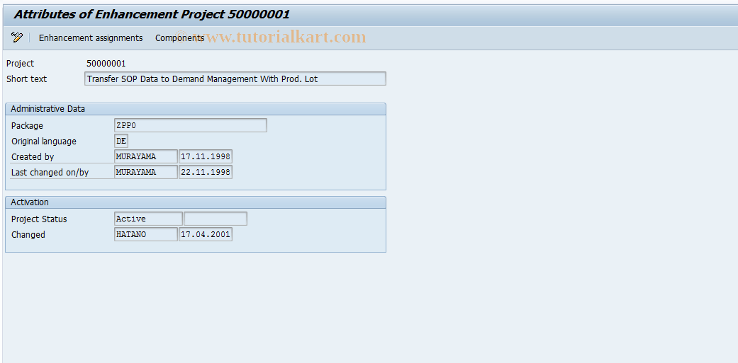 SAP TCode S_ALR_87001366 - IMG Activity: SIMG_CFORFBCMODDTA