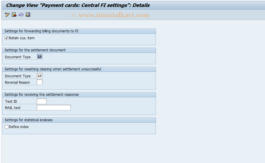 SAP TCode S_ALR_87001386 - IMG Activity: SIMG_CFORFBTCCFI