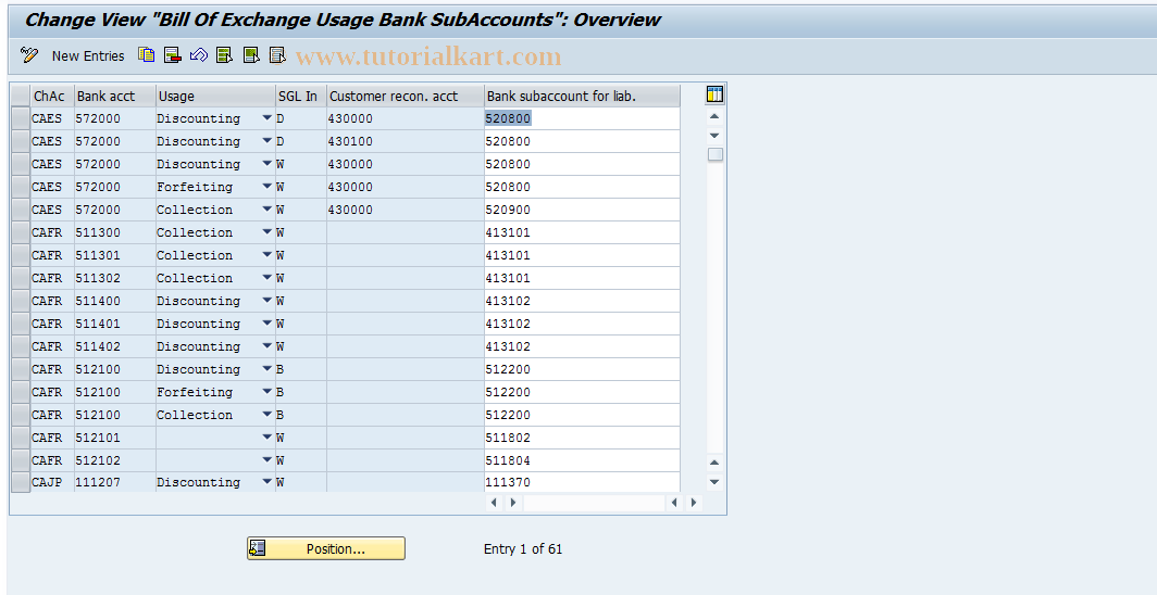 SAP TCode S_ALR_87001397 - IMG Activity: SIMG_CFMENUORFBOBYK