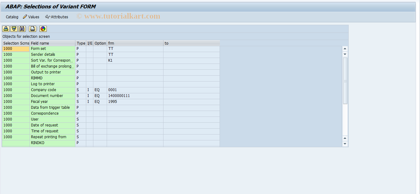 SAP TCode S_ALR_87001411 - IMG Activity: SIMG_CFMENUORFBOBJ7