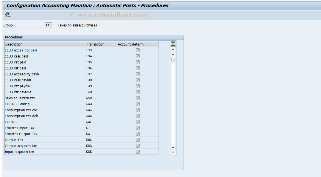 SAP TCode S_ALR_87001413 - IMG Activity: SIMG_CFORFBOB40EANZ