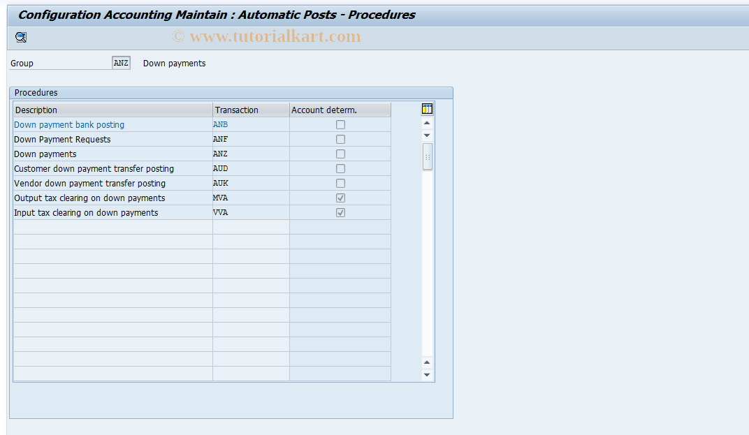 SAP TCode S_ALR_87001426 - IMG Activity: SIMG_CFMENUORFBOBXD