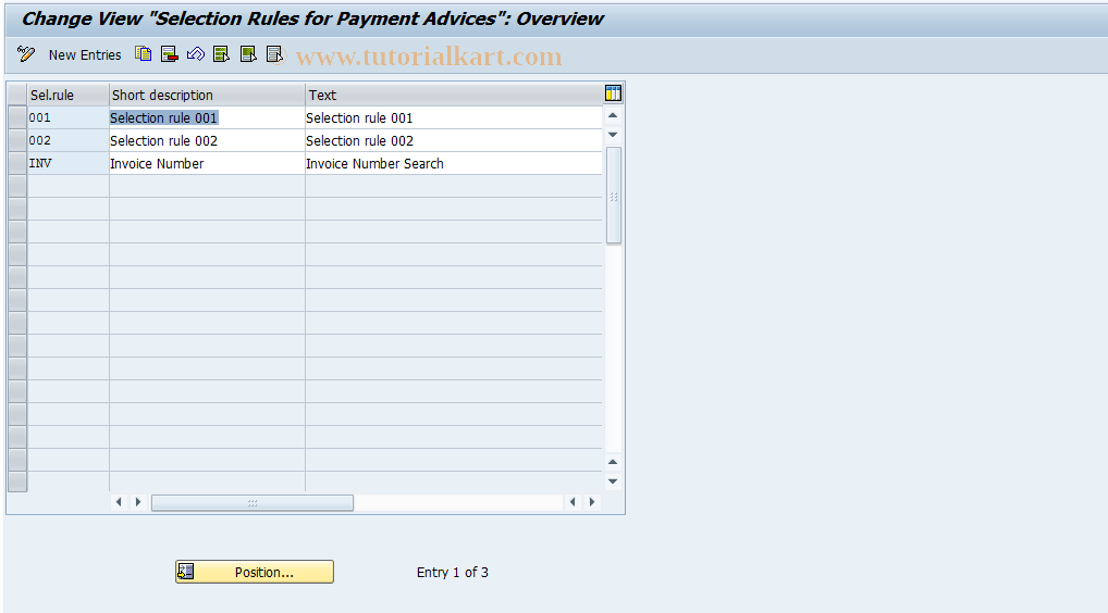 SAP TCode S_ALR_87001445 - IMG Activity: SIMG_CFORFBOBCT
