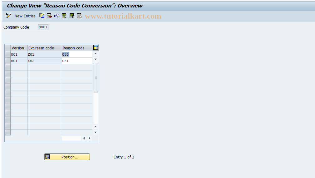 SAP TCode S_ALR_87001456 - IMG Activity: SIMG_CFORFBOBCS