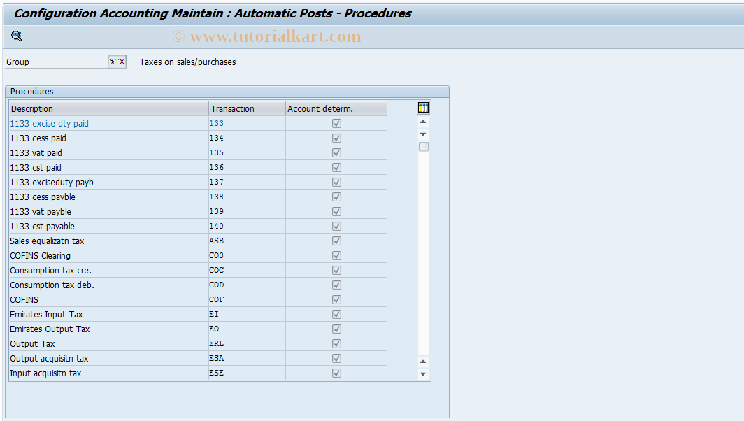 SAP TCode S_ALR_87001458 - IMG Activity: SIMG_CFORFBOB40RA