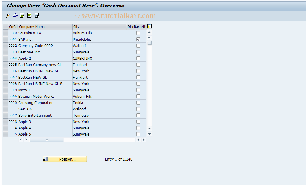 SAP TCode S_ALR_87001460 - IMG Activity: SIMG_CFORFBOB70RA